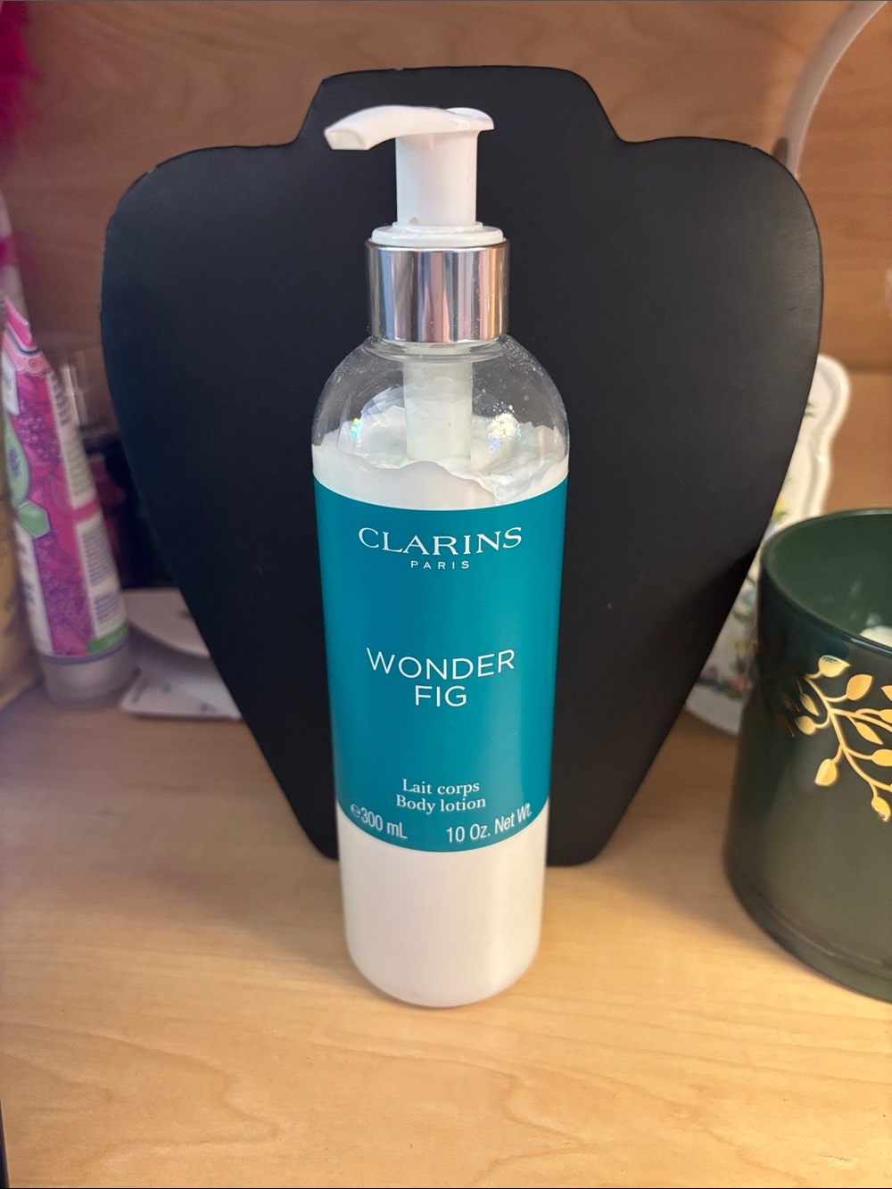 Clarins Wonder Fig Body Lotion - Teal & White Pump Bottle
